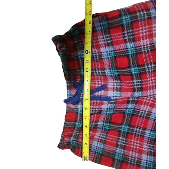 𝅺Red Plaid Christmas Pajama Pants Fleece Lounge Sleepwear - Picture 4 of 10